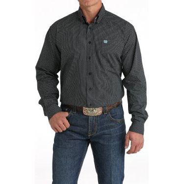 Cinch Mens Geometric Print Button Down Western Shirt