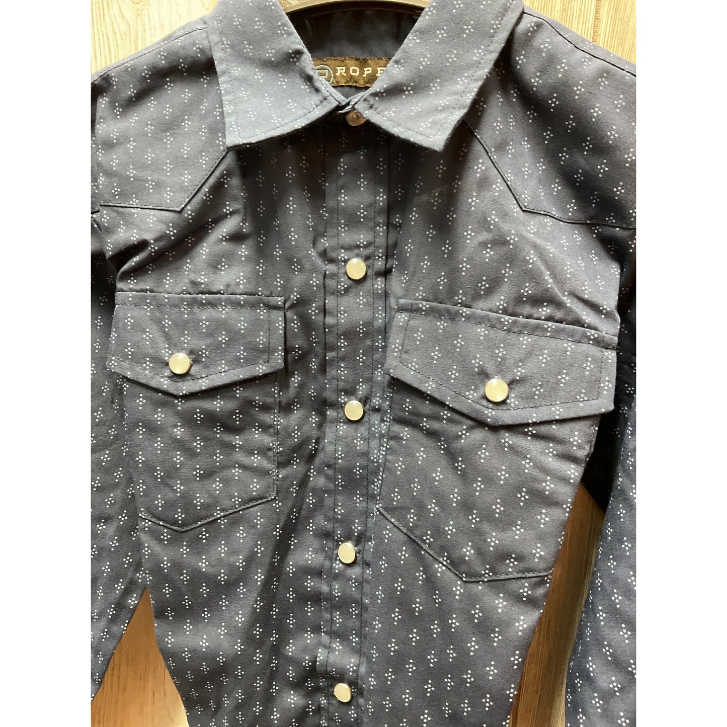 Roper Men’s Snap Shirt, Navy, Long Sleave, 1-01-019-260