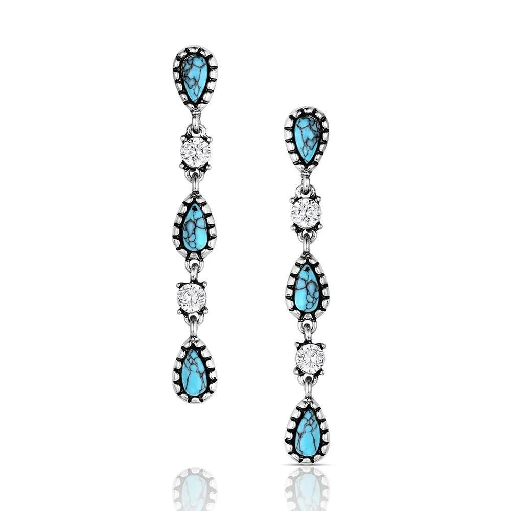 Montana Silversmith Snowfall Ridge Turquoise Earrings AER6557