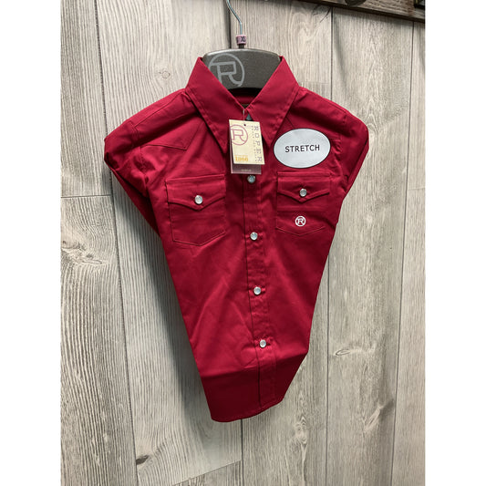 Roper Girl's Western Shirt - Long Sleeve, Snap, Red 03-80-265-2108