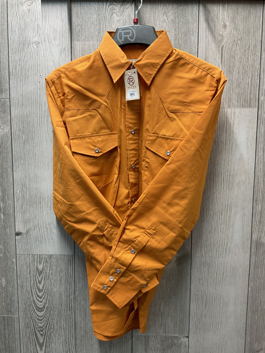 Roper Men’s, Long Sleeve, Western Snap Shirt, Orange Roper Men’s, Long Sleeve, Western Snap Shirt, Orange 01-01-025-441