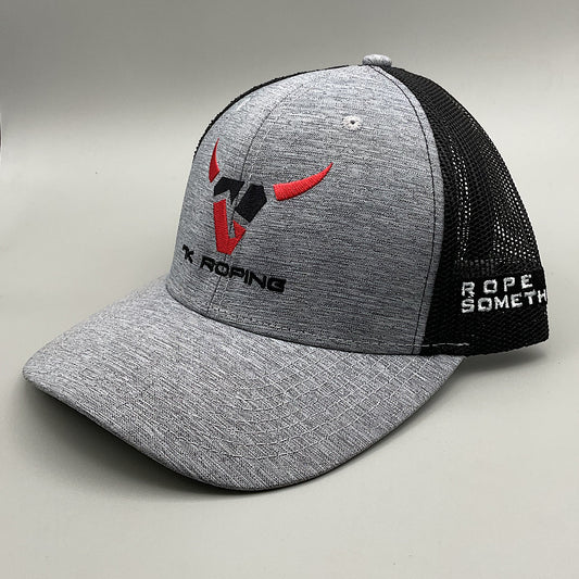 7K Roping - Grey & Black Red & Black Logo Snap Back Men’s Ball Cap