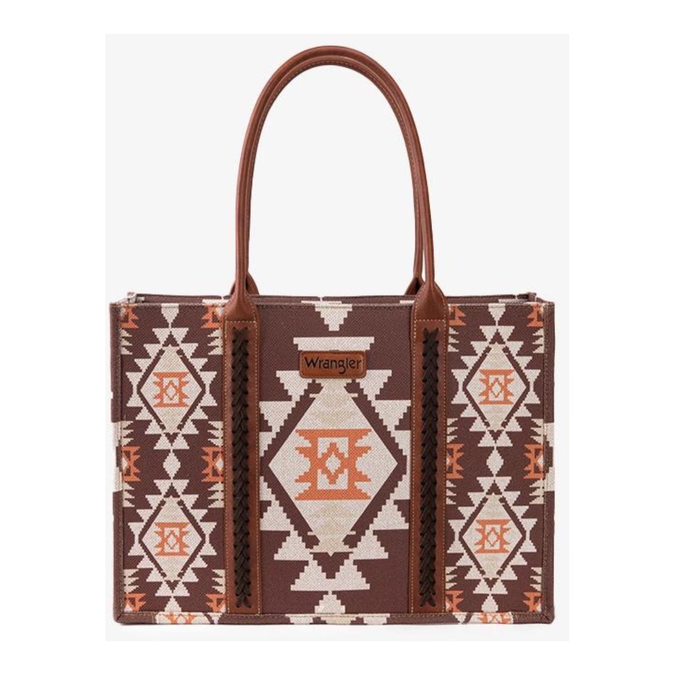 WRANGLER AZTEC PRINT CANVAS TOTE BAG