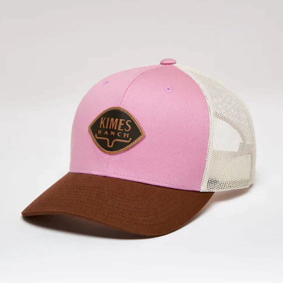 Kimes - Lark Pink Brown & Cream Snap Back Ladies Ball Cap