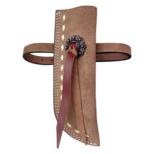 Showman Roughout Leather Buckstitch Flag Carrier