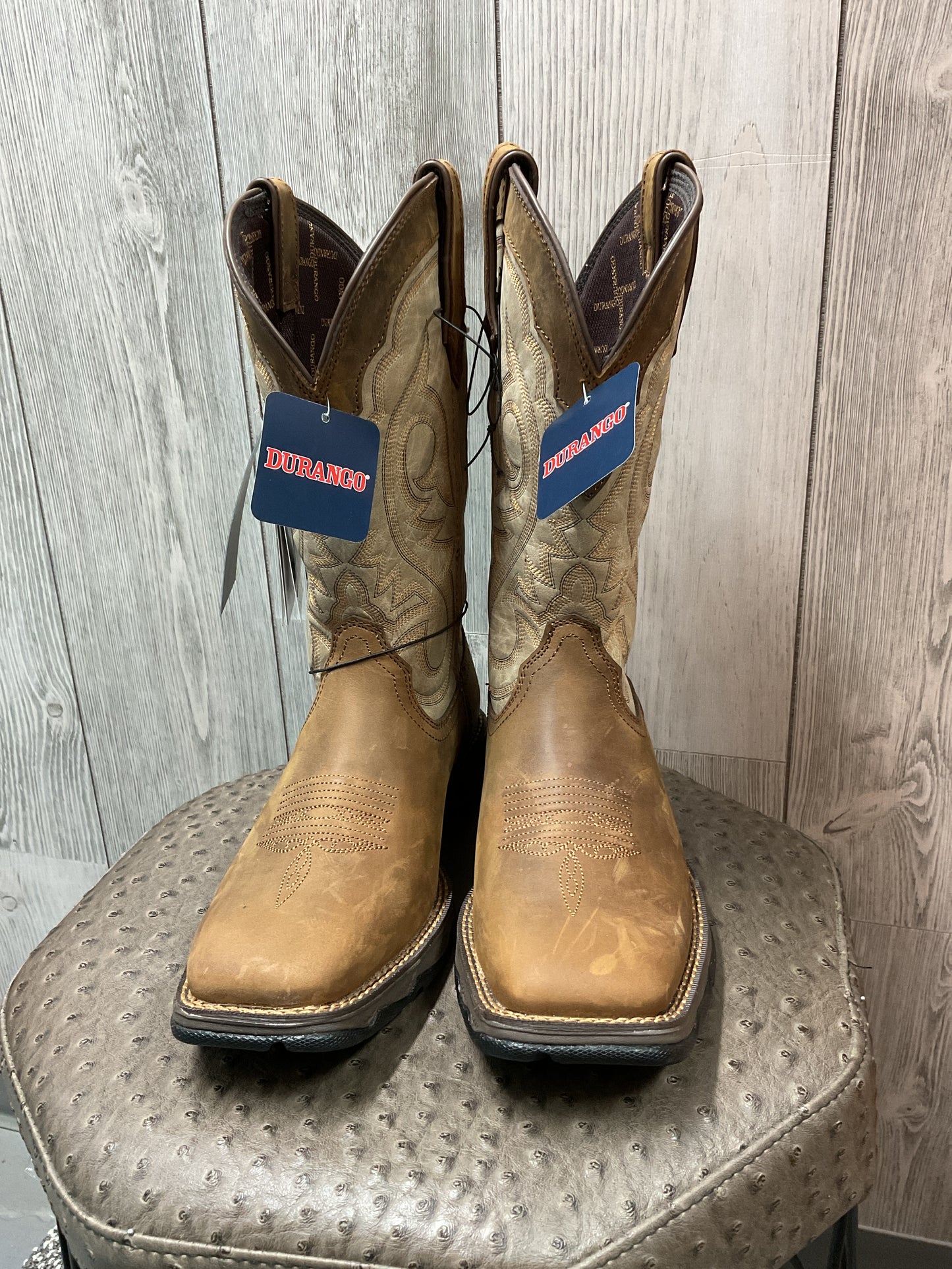 Durango Ladies Western Boot, Brown Cream, Square Toe DRD0332