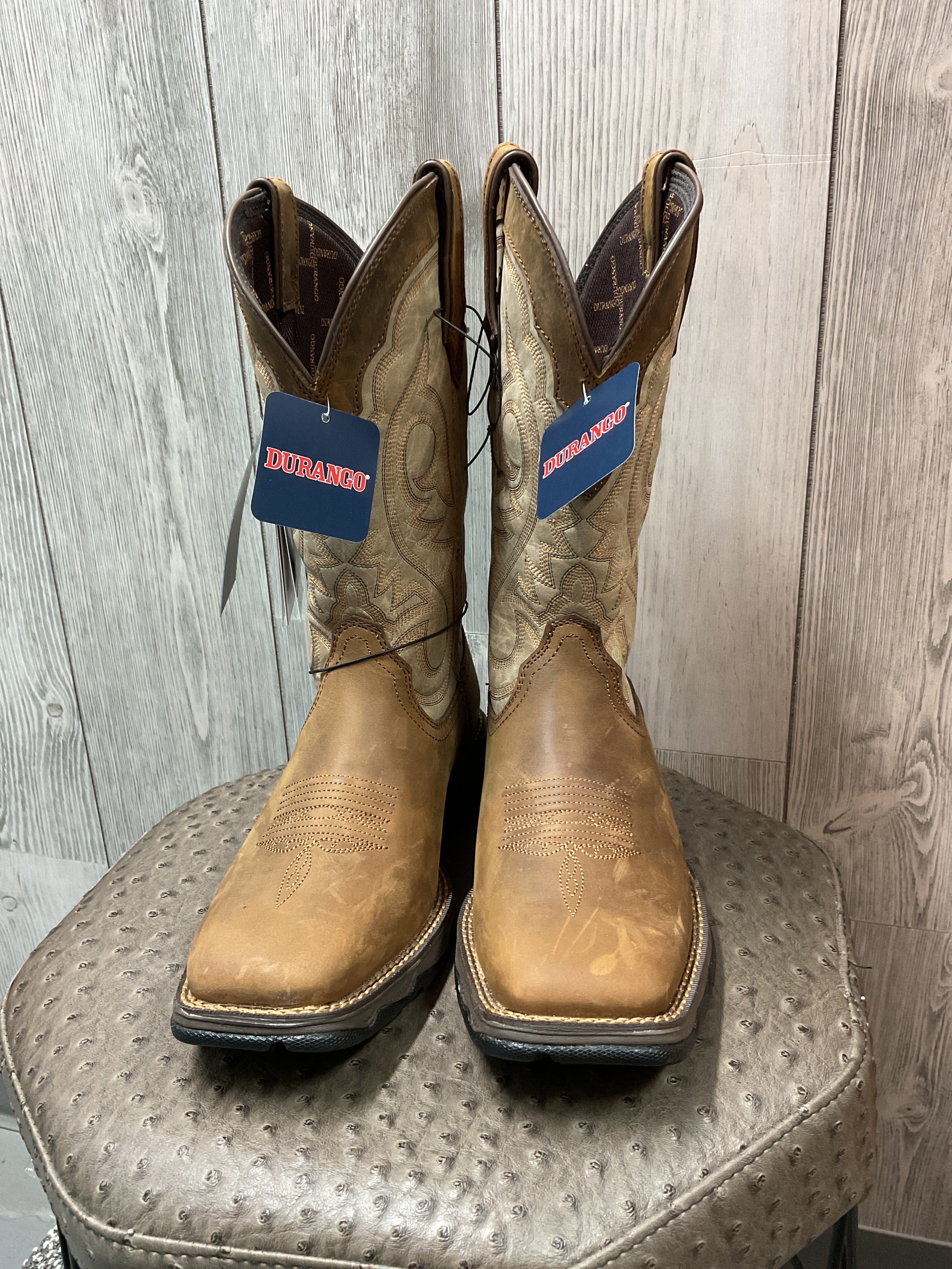 Durango Ladies Western Boot, Brown Cream, Square Toe DRD0332