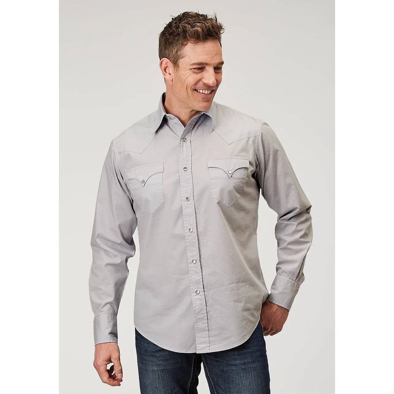 Roper Men’s Western Shirt - Long Sleeve Poplin Snap