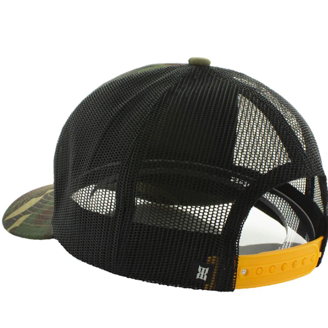 Bex - Concrete Camo & Black Snap Back Men’s Ball Cap H0188CA