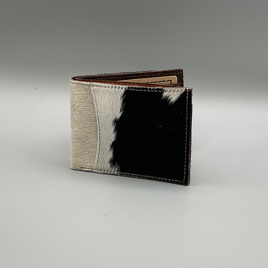 STS Ranchwear - Black & White Hide Men’s Bifold Wallet STS69214-1