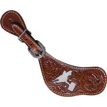 Barrel Racer Cow Hide Spur Straps