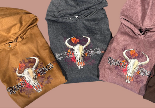 Ranch Rags Co. Floral Skull
