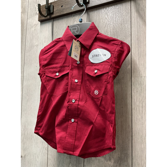 Roper Boy's Western Shirt - Long Sleeve, Snap, Red 03-030-0265-2108