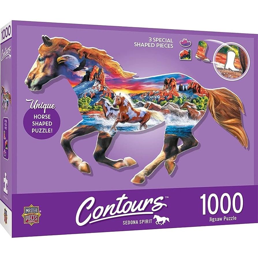 Contours - Sedona Spirit Unique Horse Shaped Jigsaw Puzzle 1000pc 72039