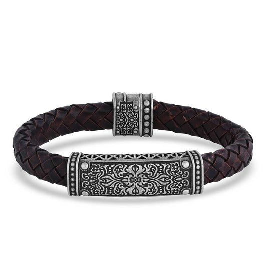 Montana Wrapped In Silver Artistry Leather Bracelet