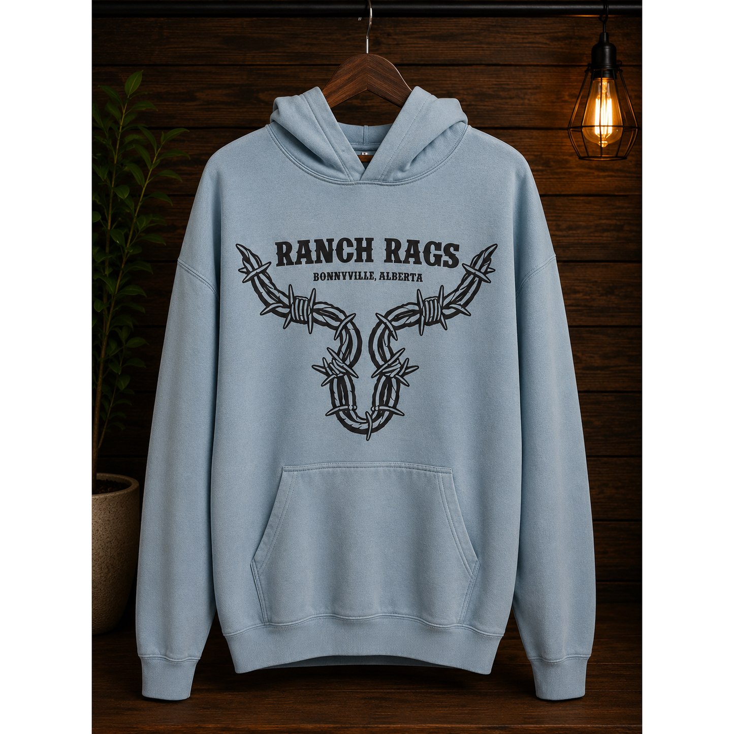RanchRag's Ranch Tough Barbwire Hoodie