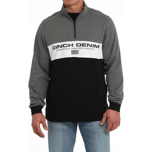 CINCH Men's Grey 1/4 Zip Pullover