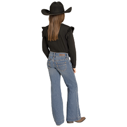 Rock & Roll Denim Girls Double Button Trouser BG5MD08061