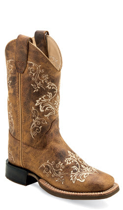 Old West Youth Cowboy Boot Square Toe BSY1958
