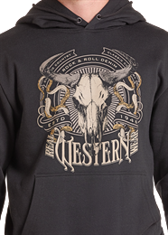 Rock & Roll SKULL GRAPHIC HOODIE BU94T09858
