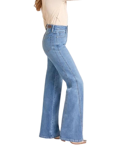 Rock and Roll Ladies Side Panel Wide Leg Jean BW6HD09775