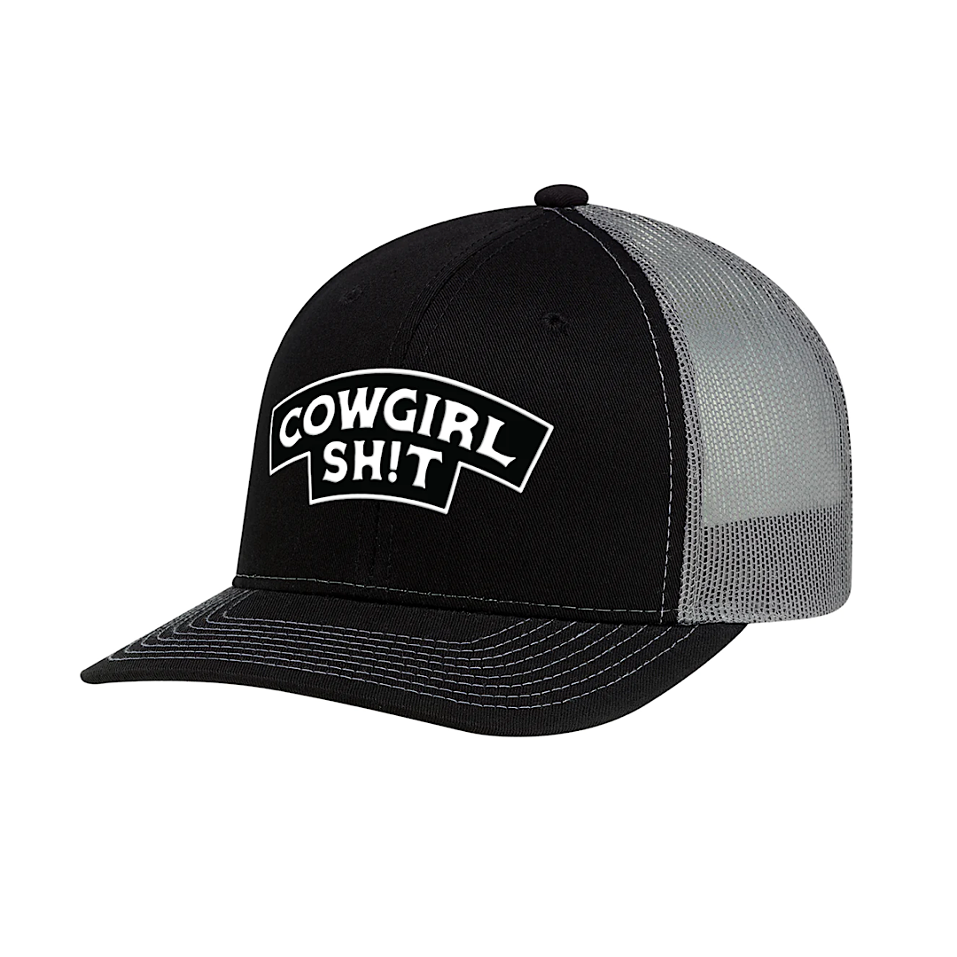 Cowgirl Sh*t - Banner Black & Slate Grey Snap Back Ladies Ball Cap