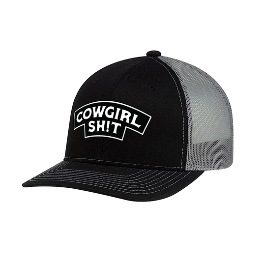 Cowgirl Sh*t - Banner Black & Slate Grey Snap Back Ladies Ball Cap