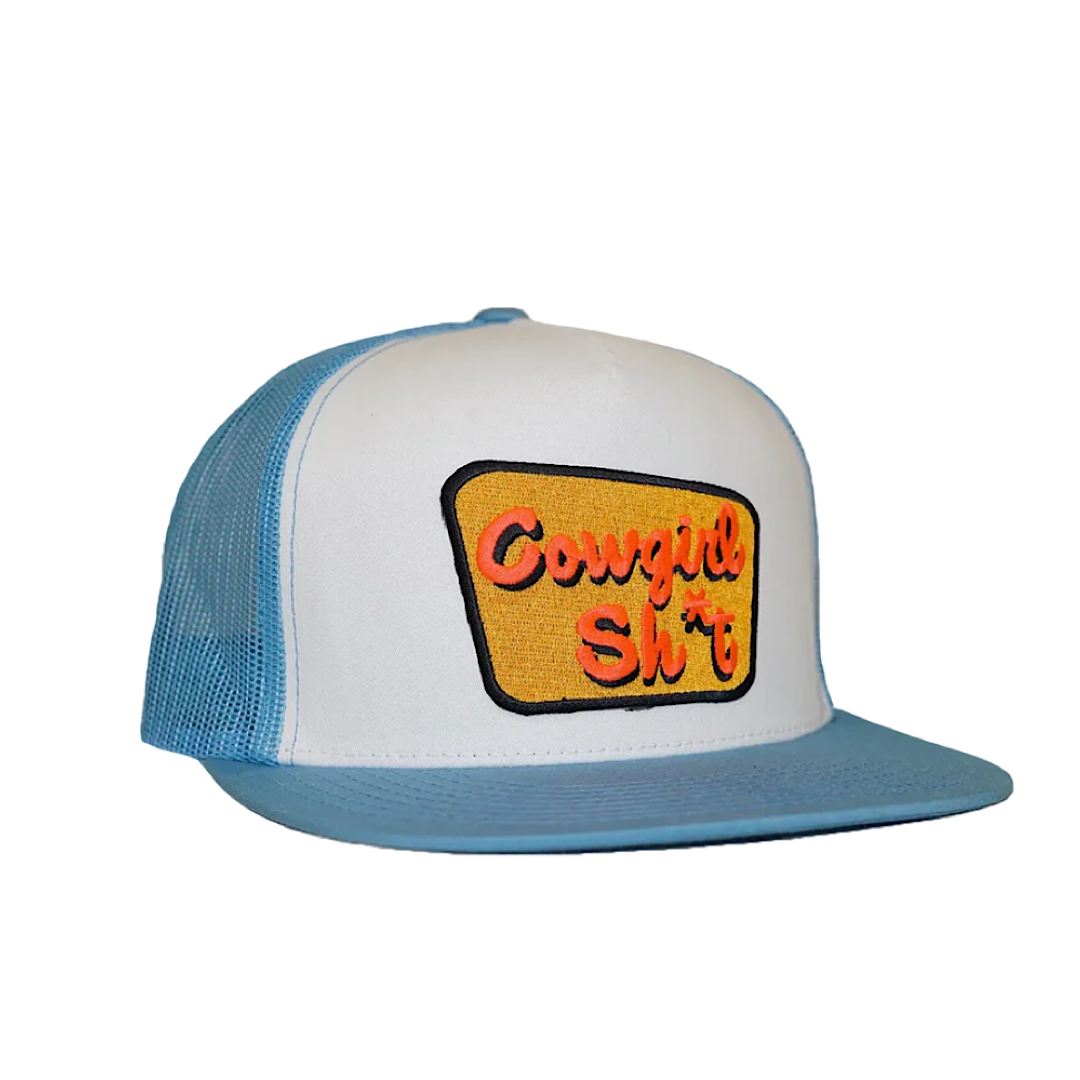 Cowgirl Sh*t - The Bassano White & Blue Snap Back Ladies Ball Cap