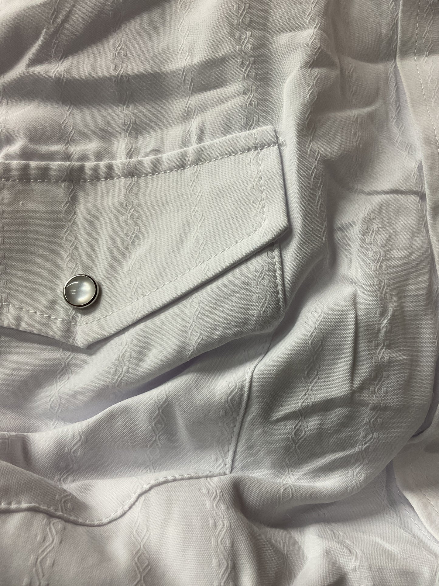 Roper Men’s Western Shirt - Long Sleeve, Snap, White 1-01-145-415