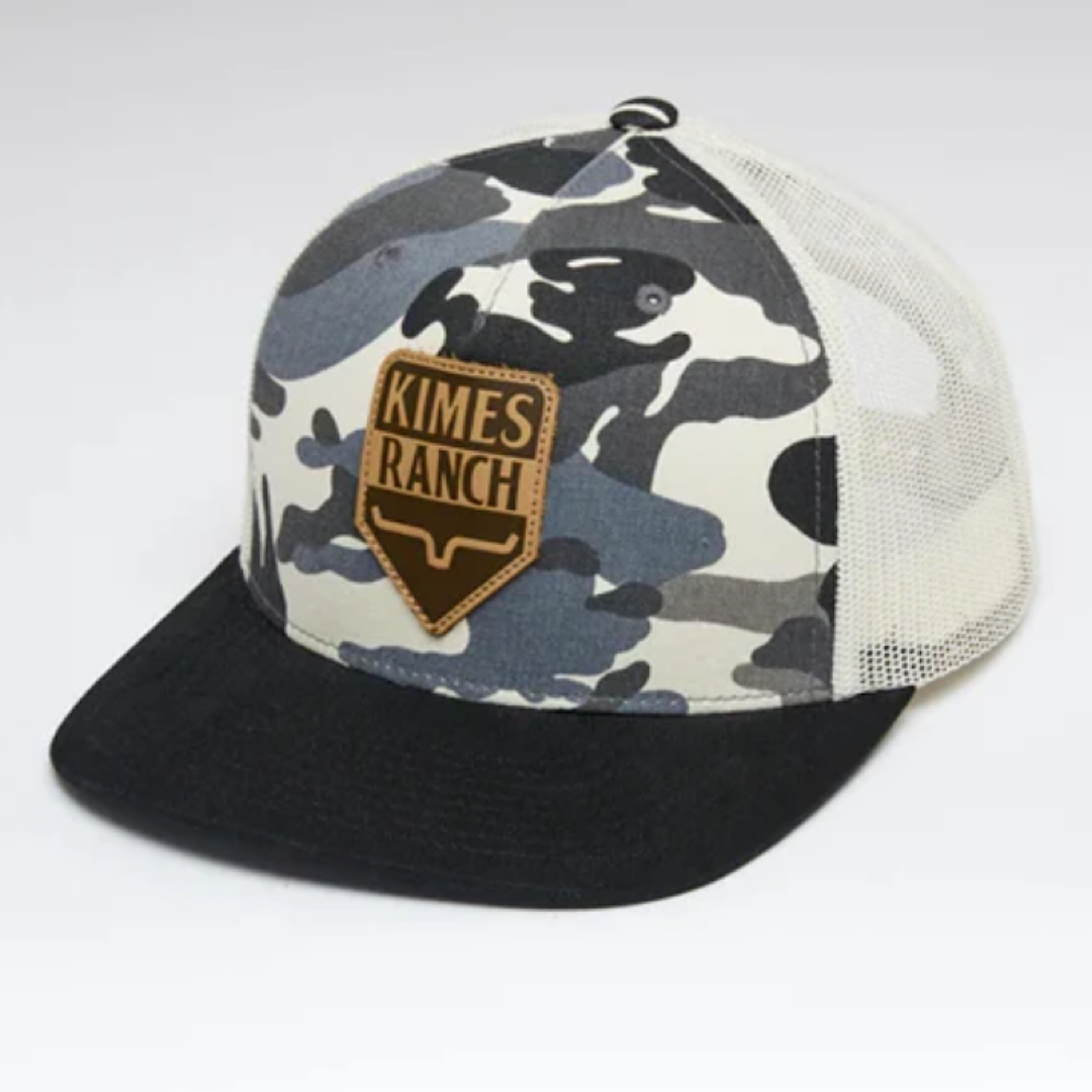 Kimes - Drop In Camo Print Black & Cream Snap Back Men’s Ball Cap