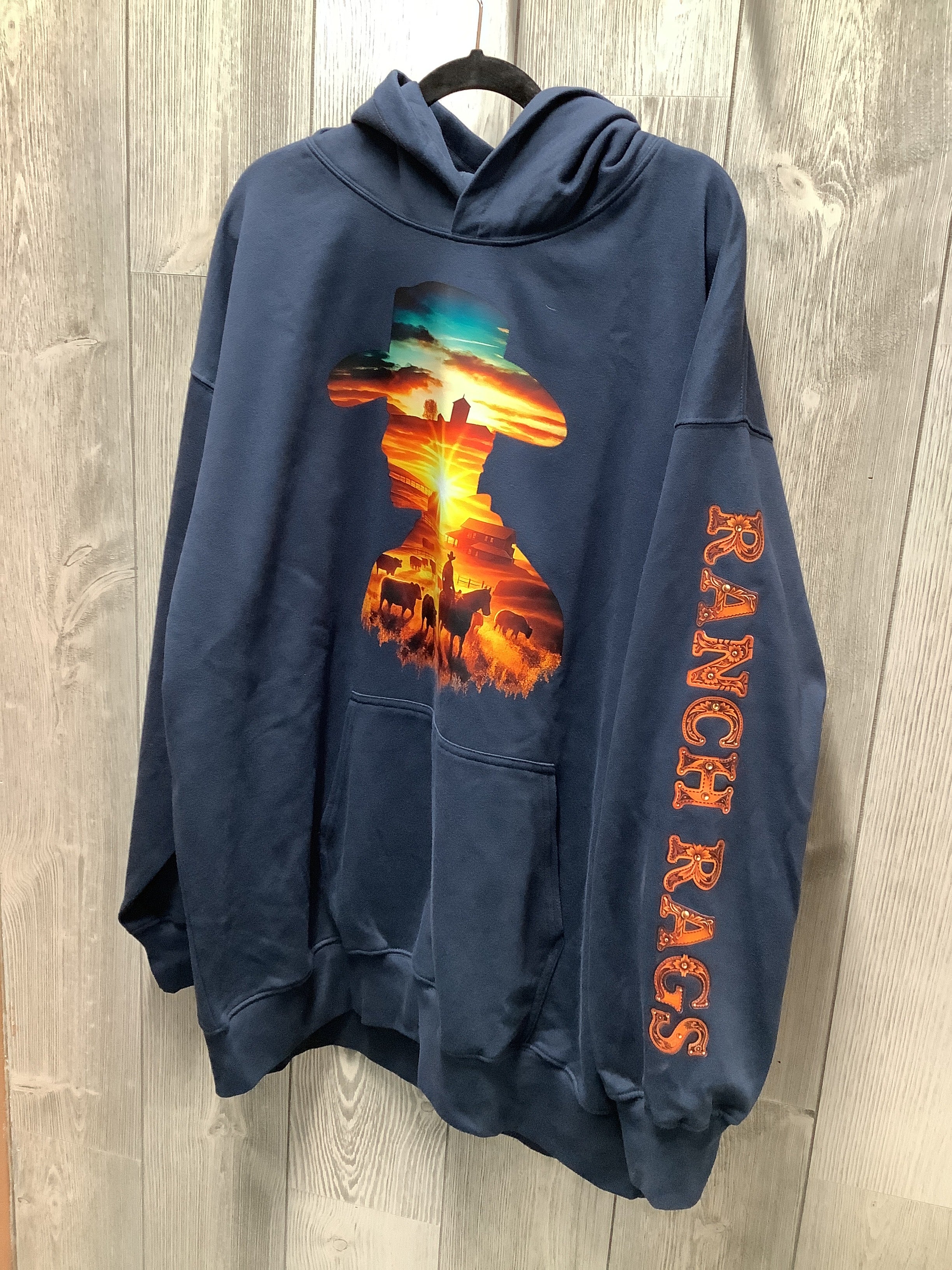 RanchRag's Longhorn Cowboy Silhouette Hoodie
