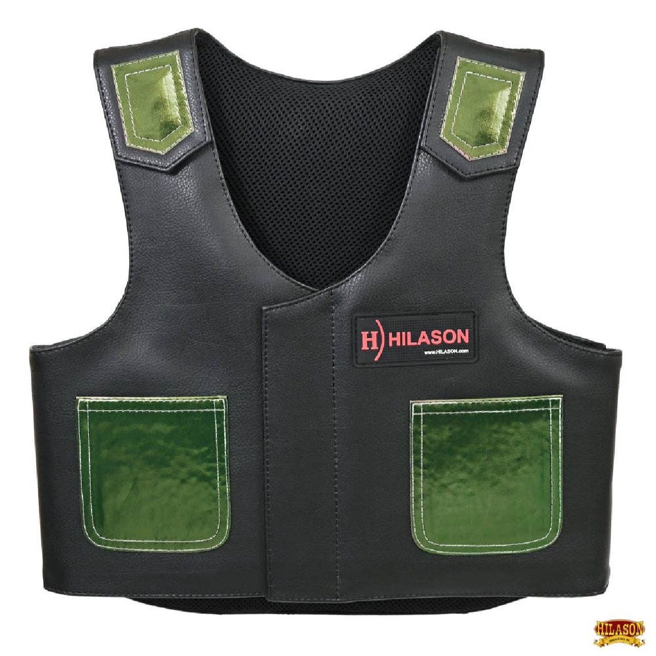 HILASON - Protective Vest, Bull Riding, Rodeo - Kids Junior Youth - Leather