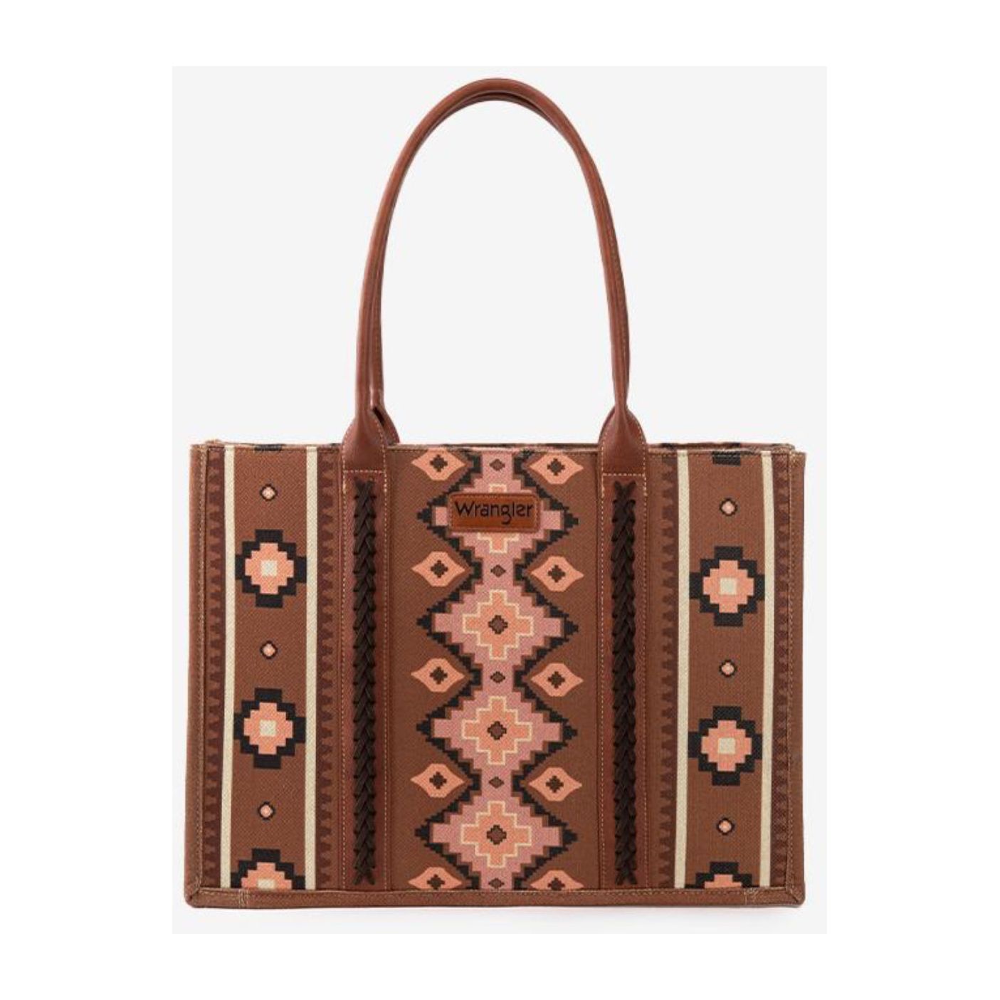 WRANGLER AZTEC PRINT CANVAS TOTE BAG