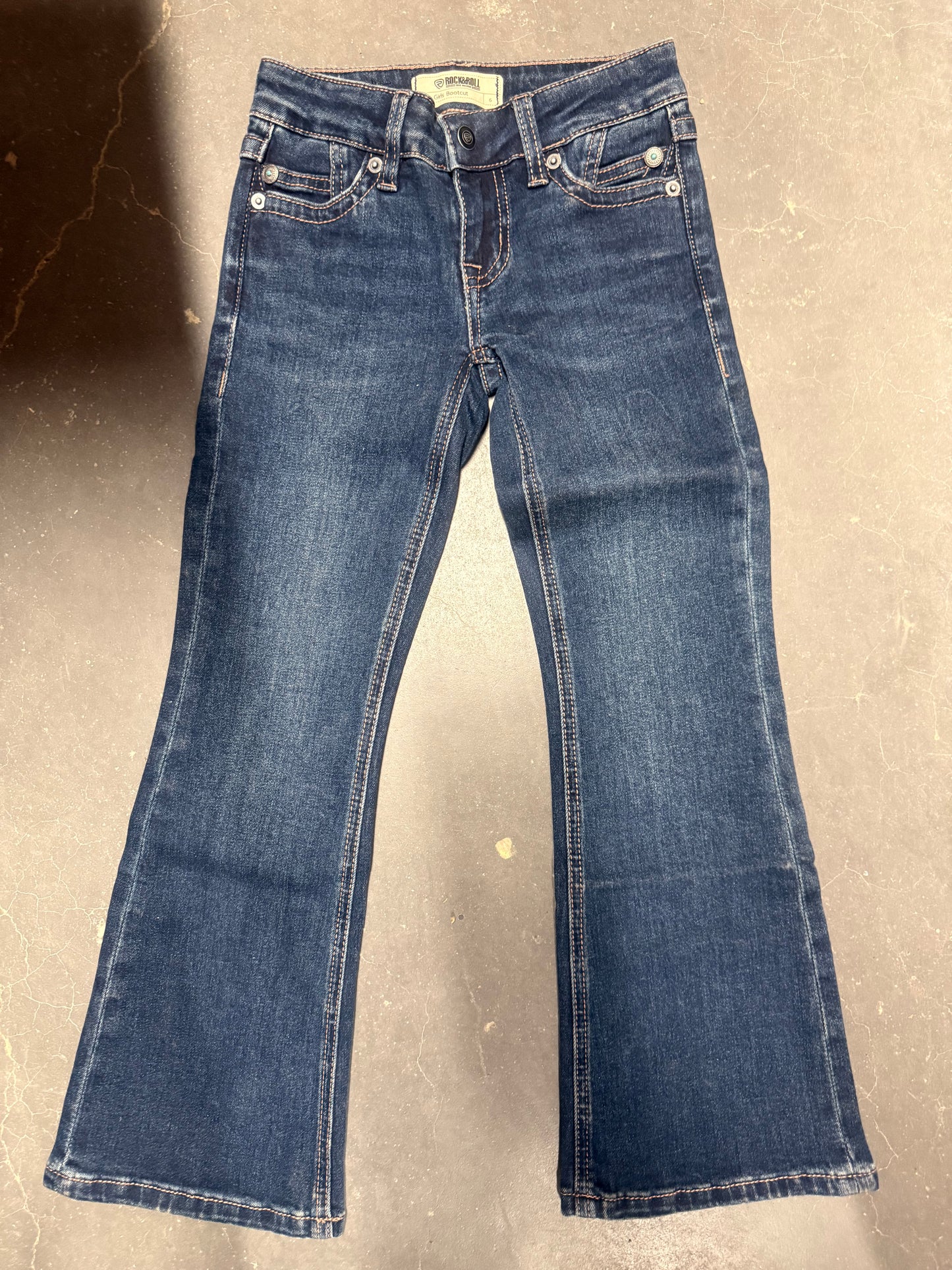 Rock & Roll Girls' Trouser- Med Wash BG4MD09863