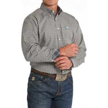 Cinch Mens Medallion Print Button- Down Western Shirt