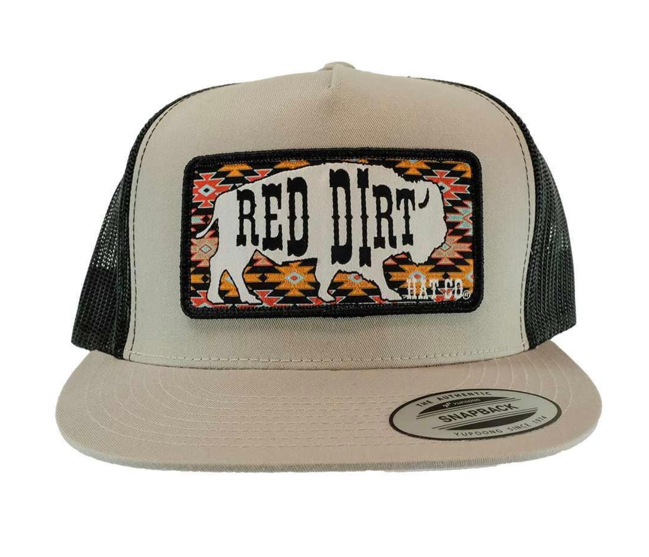 Red Dirt Hat Co. - Great White Buffalo Grey Snapback Hat RDHC-96