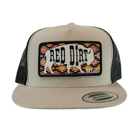 Red Dirt Hat Co. - Great White Buffalo Grey Snapback Hat RDHC-96
