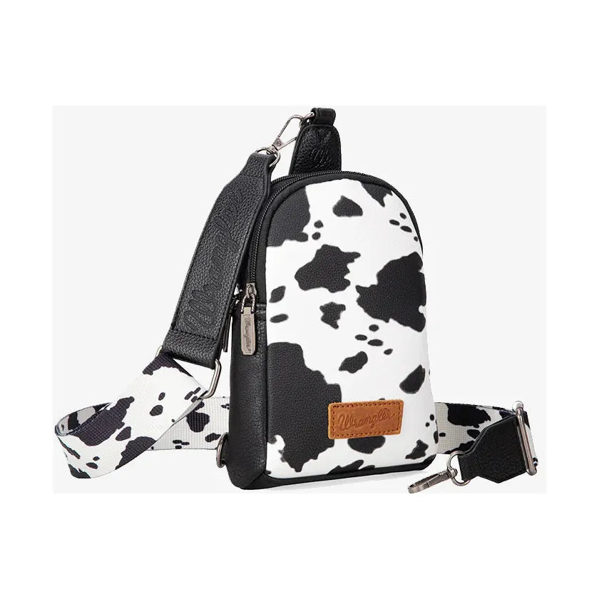 Wrangler Cow Print Sling Bag