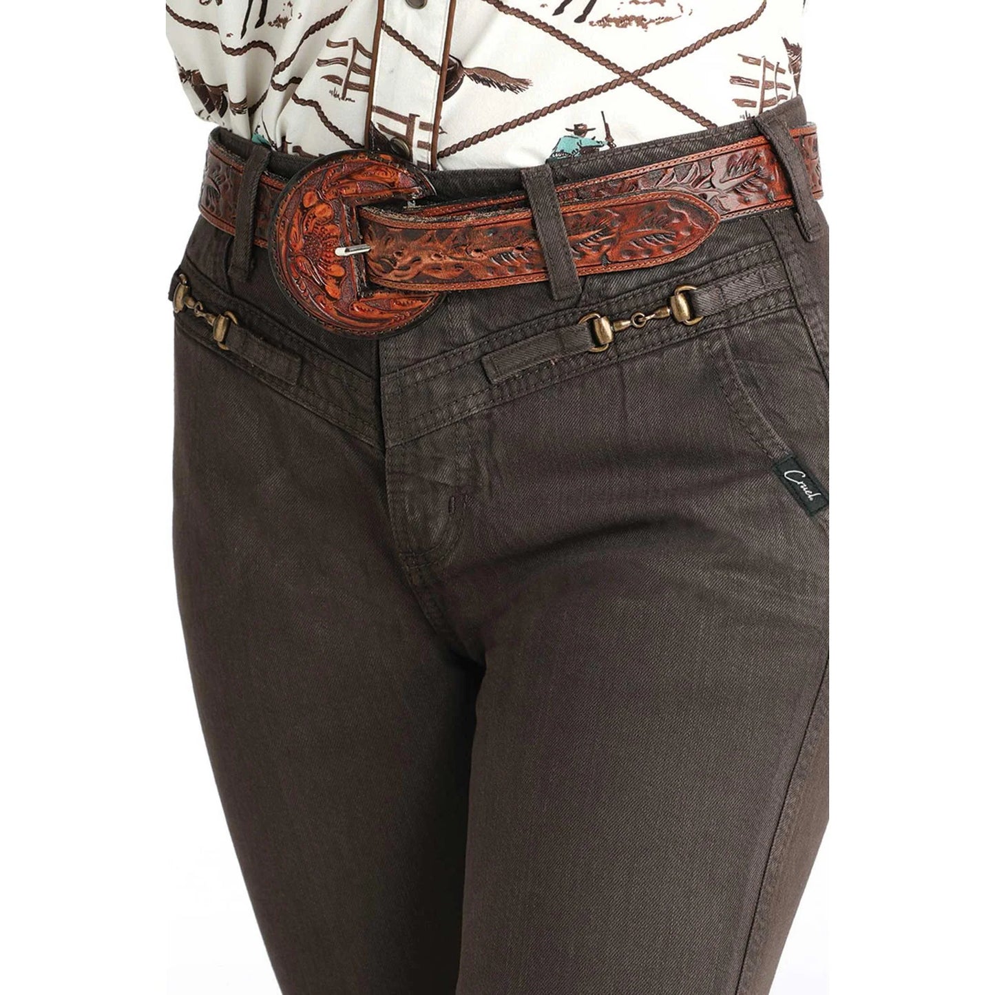 Cruel Denim Ladies Quinn Tapered Jeans - Brown CB76554001