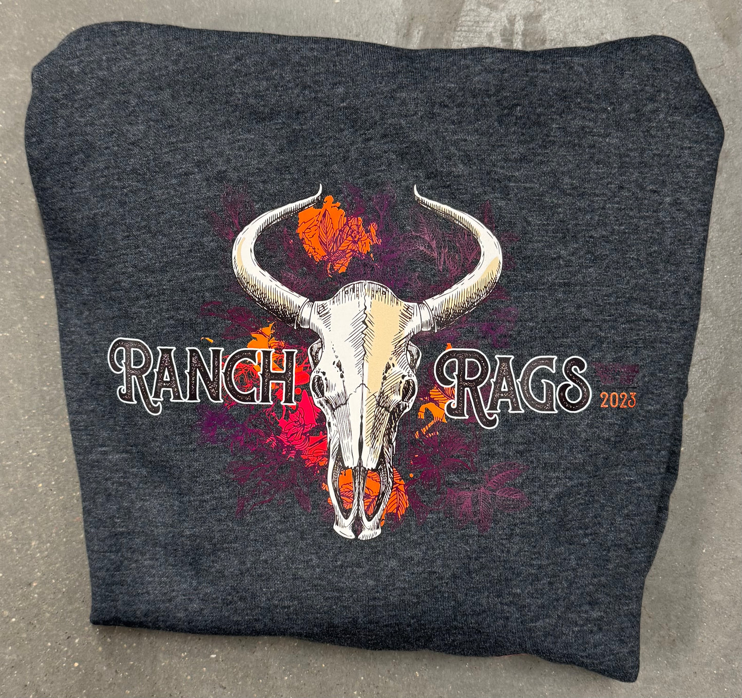 Ranch Rags Co. Floral Skull