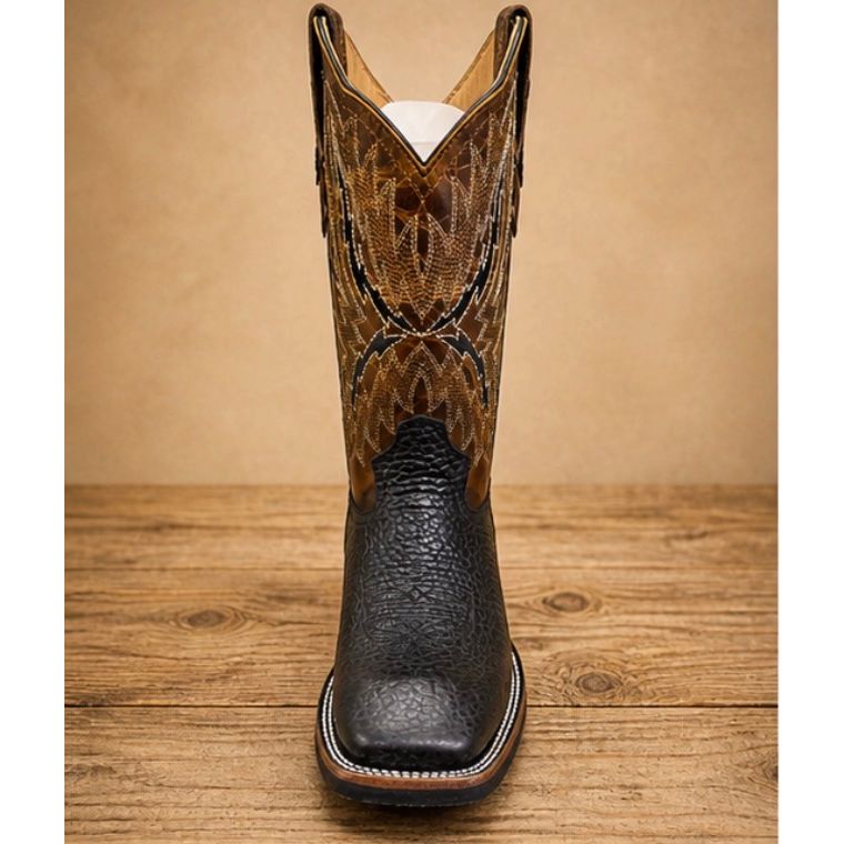 Corral Baby Bull Black Mens Square Toe Orix Upper CM8