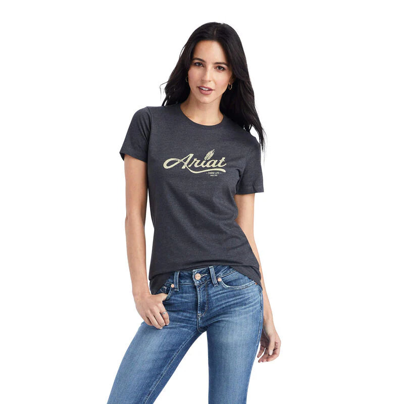 Ladies Ariat Wheat Script T-shirt