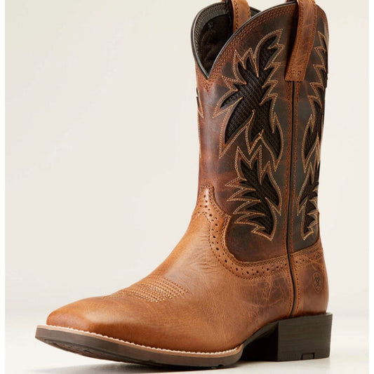 Ariat Men’s Sport Cool VentTEK, Western Boot, Square Toe, 10031446