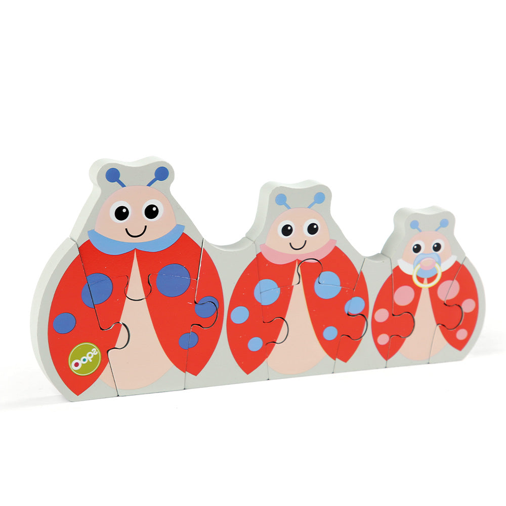 Oops - Ladybugs Dual-Step 2 in 1 Developmental Wooden Puzzle OP1601733