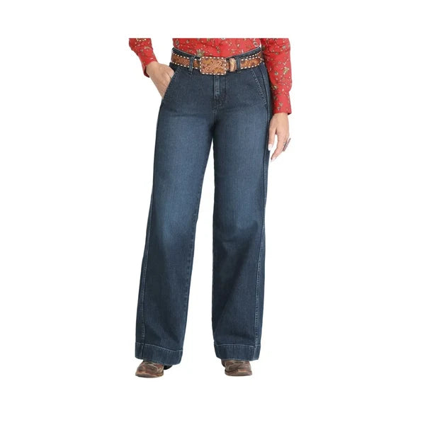 Cruel Women's Wide Leg Dark Wash Jeans CB78154001
