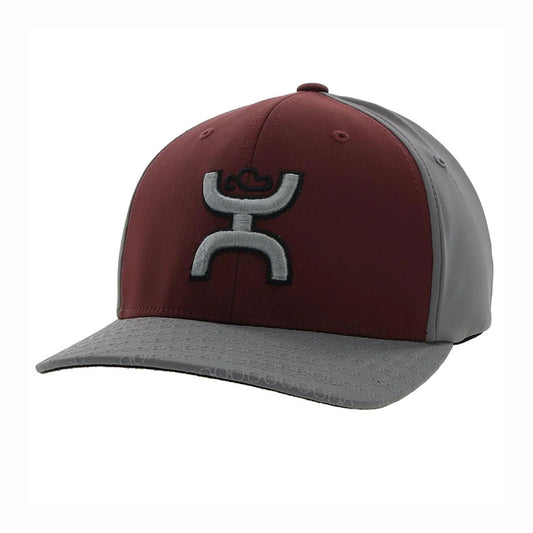 Hooey - Solo III Maroon & Grey Flex Fit Youth Ball Cap 2219TMAGY-Y