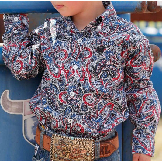 CINCH INFANT PAISLEY PRINT SHIRT