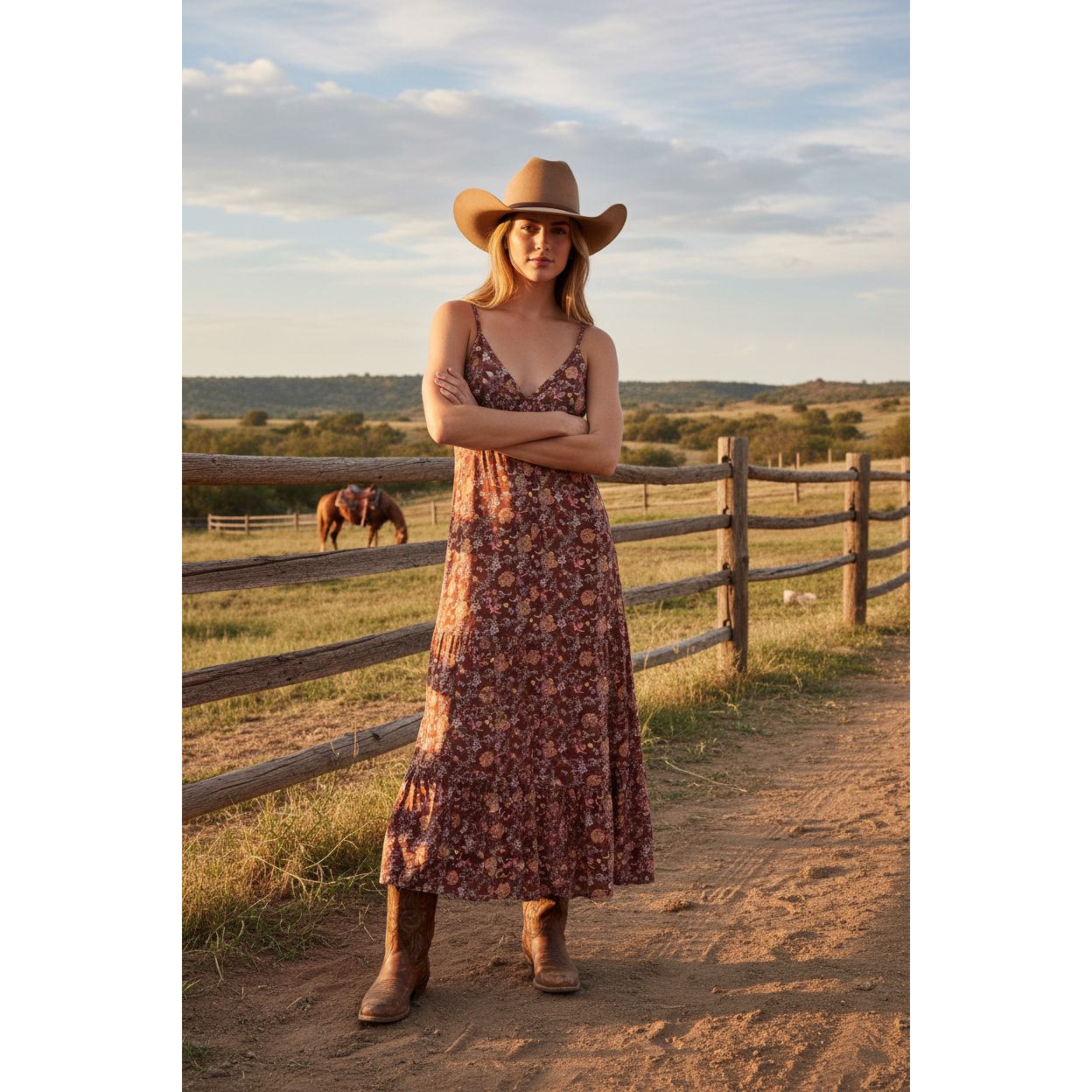 Rock & Roll Ladies Halter Maxi Dress, Buckle, BWD0R08800