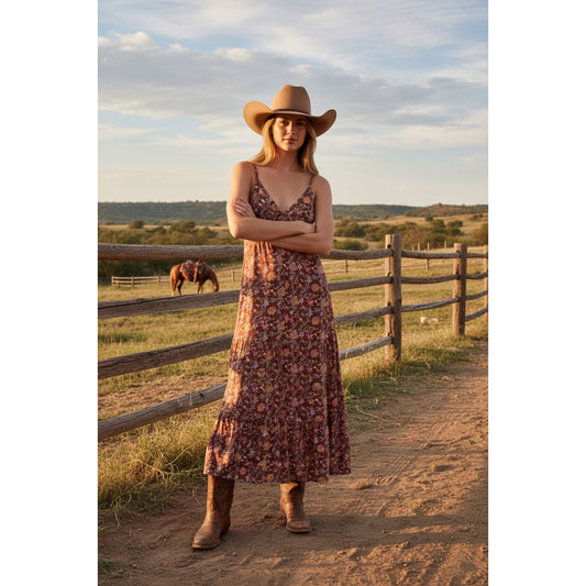 Rock & Roll Ladies Halter Maxi Dress, Buckle, BWD0R08800