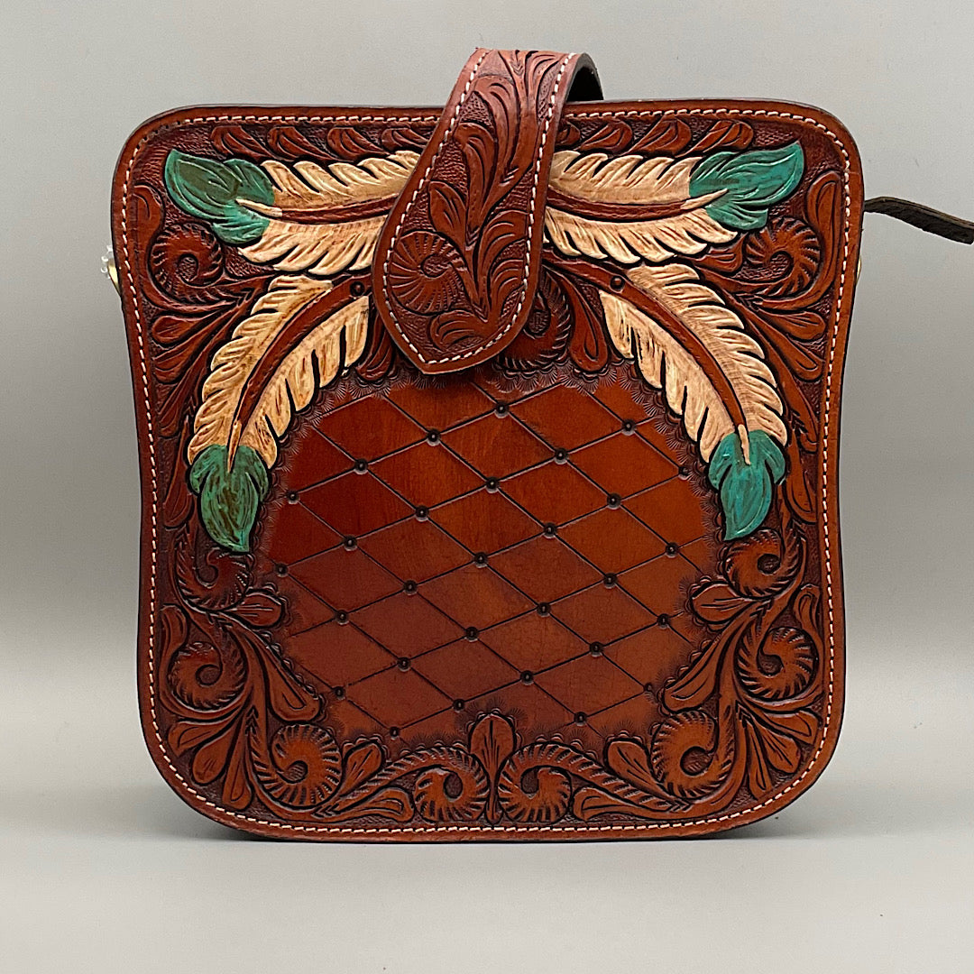 SVK - Carved Leather Crossbody Handbag WHB-101C